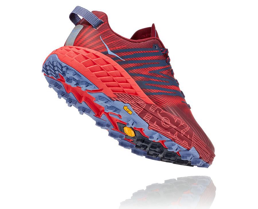 Zapatillas Trail Hoka One One Mujer - Speedgoat 4 - Rojas - XHZ586794